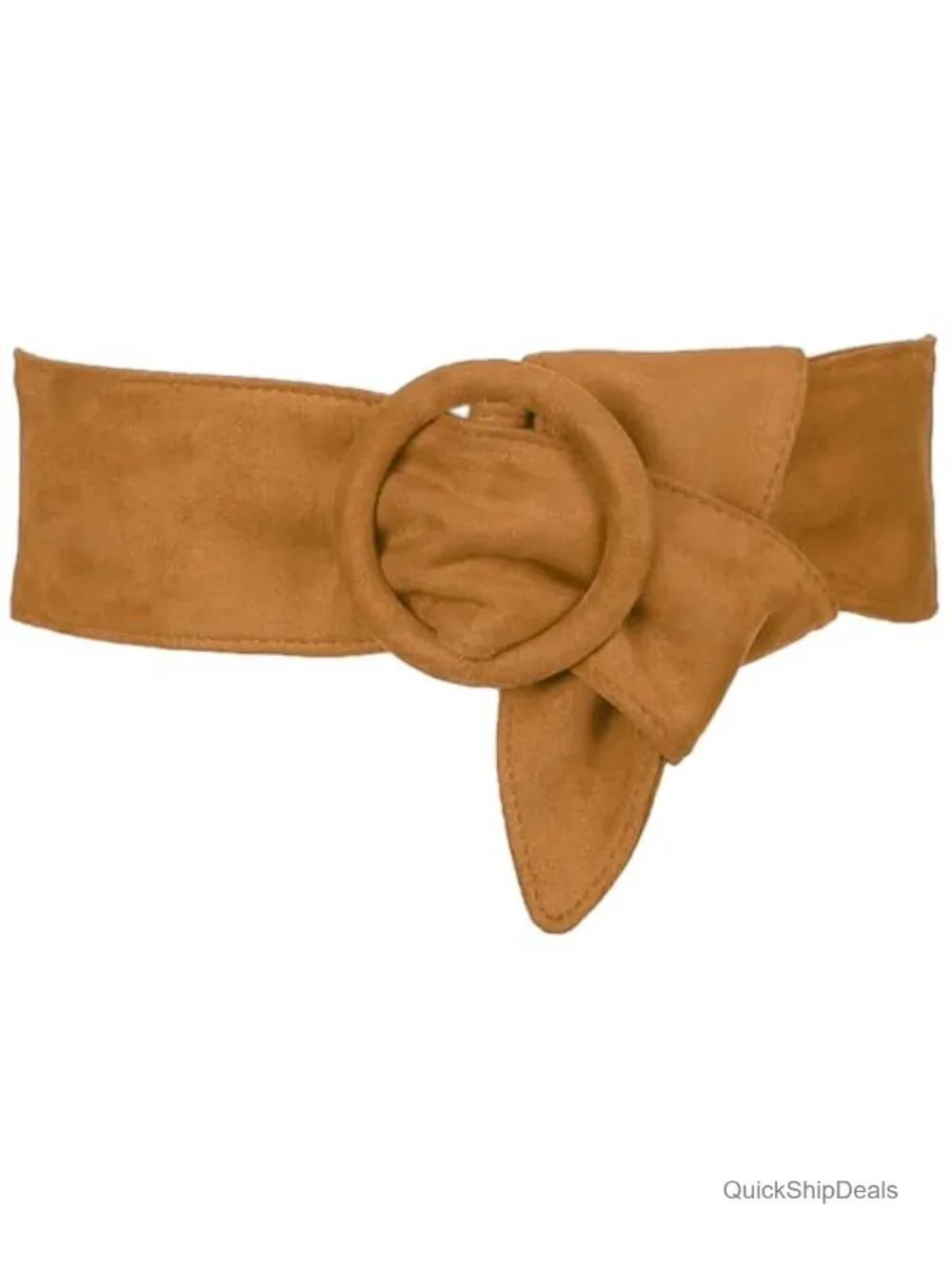 Polyester Solid Wide Obi Belt Vintage Round Buckle Cinch for Dress Coat